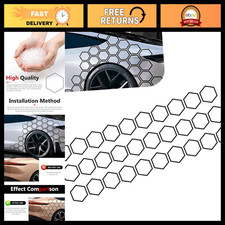 30 PCS Honeycomb Car Stickers, DIY Reflective Hexagon Decals, Self-Adhesive Body picture