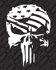Punisher Flag Skull vinyl decal sticker Car Truck patriotic America 2nd Amend picture