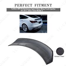 Carbon iMP Performance Type II Rear Wing Trunk Spoiler for 2017-22 Tesla Model 3 picture