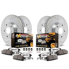 PowerStop Z36 Truck & Tow Brake Pad & Rotor Kit Front & Rear K2798-36 Silver picture