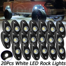 20X White LED Rock Lights Underbody Trail Rig Glow Lamp Offroad SUV Pickup Truck picture