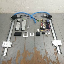 1931-50 Chevy Power Window Kit plug+play wiring harness cut-to-fit interior 12v picture