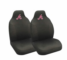 New MLB Atlanta Braves Car Truck Suv 2 Front Seat Covers Set picture