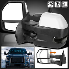 Fits 2015-2019 Ford F150 Chrome Tow Mirrors Power Heated+Smoke LED Signal 8Pin picture
