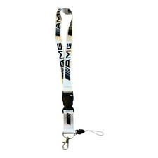 Mercedes Benz AMG Lanyard White Double Sided Detachable ID / Keychain NEW picture