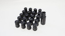 Wheel Mate Muteki HR38 Open End Lug Nuts 12x1.50 Titanium Chrome / Blue Ring picture