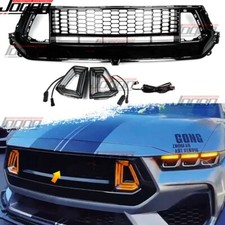 S650 Pony GT Front Upper Grille W/LED Insert Fit For Ford Mustang S650 GT 2024+ picture