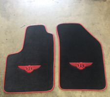 BENTLEY CONT GT COUPE CUSTOM CAR FLOOR MATS 04-16 BLACK W/ RED WINGS RED EDGING picture