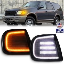 LED Front Turn Signal Headlight Side Marker Lights DRL for 97-02 Ford Expedition picture