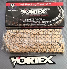VORTEX V3 2.0 CHAIN 520SX3-118 X-ring GOLD Roadracing Chain Made In Japan picture