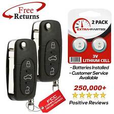 2 For 2000 2001 2002 2003 2004 2005 Audi S4 Keyless Entry Flip Remote Key Fob picture