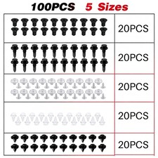 100pc Clips for Hole Plastic Rivets Retainer Fender Bumper Push Pin Fastener picture