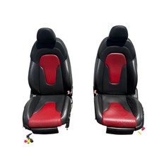 2009-2015 Audi TTS 8J Front Heated Sport Magma Red Seats Set OEM *Have Wear* picture