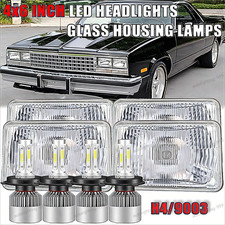 Fit Chevrolet El Camino 1982 - 1987 4pcs 4X6 inch LED Headlights Hi/Lo Beam picture