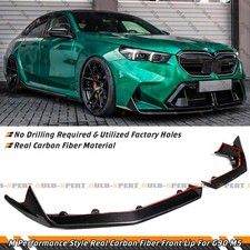 For 2025-26 BMW G90 G99 M5 Performance Style Real Carbon Fiber Front Bumper Lip picture