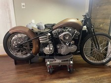 1949 Harley Panhead Wishbone Frame With Custom Hand Made Copper  Tanks, Fender + picture