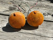 Rare Vintage Subaru 360 Sedan FHI PAIR Amber Orange Marker Blinker Lamp Lights picture