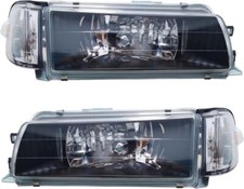 For 1988-1992 Toyota Corolla Sedan Headlights Front Lamps Corner Left+Right picture