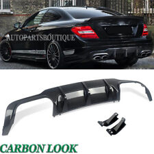 Carbon Look Rear Diffuser Lip For Mercedes Benz W204 C250 C204 C63 AMG 2012-2015 picture