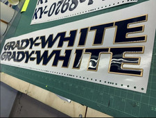 GRADY WHITE OEM COLOR 3D DECALS PAIR (2) picture