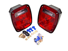 2PC Universal Combination Signal Tail Light Truck Lite Red/clear DOT HTL-T101 picture