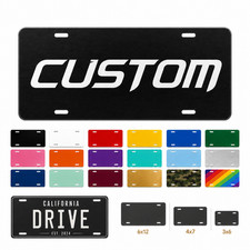 CUSTOM PERSONALIZED CUSTOM ALUMINUM LICENSE PLATE Car Tag (Your Name & Color)) picture