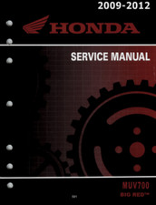 Honda Big Red 700 Service Manual Repair 2009-2012 Muv700 Utv picture
