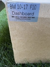 BMW F10 dashboard assembly in black. Box is labeled “BM 10 17 F10 Dashboard.” picture