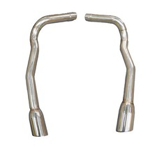 2003-2008 Jaguar S-Type Stainless Polished Axle-Back Muffler Pipes + Tips picture