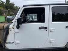 2011-2018 Jeep Wrangler Left Driver Side Front Door Smoked White picture
