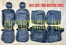 2024-2026 ORIGINAL FORD MUSTANG COUPE BLACK LEATHER SEAT UPHOLSTERY NEW TAKEOFF picture