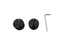 2 Pcs Aluminium Knobs, 25mmx15mm Black picture