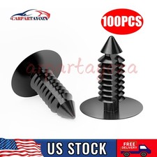 100pcs BLACK NYLON CHRISTMAS TREE CLIPS 1595864 1605396 AUTO BODY FASTENERS 8mm picture