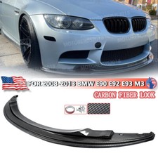 For 08-13 BMW E90 E92 E93 M3 GTS Style Carbon Look ABS Front Bumper Lip Splitter picture