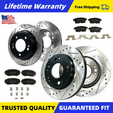 12.60in Front +12.79in Rear Brake Rotors Ceramic Pad for 2007-2015 Mazda CX-9  picture