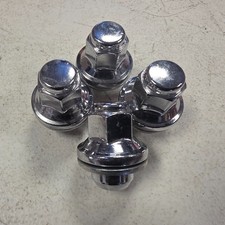 (4) - FACTORY ORIGINAL TOYOTA CHROME LUG NUTS 90942-A1007 14x1.5mm / 21mm HEX picture