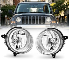 2007-2017 Jeep Patriot Headlamp Assembly Halogen Chrome Left Right Headlights picture