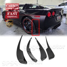 For Corvette C6 Base 2009-2013 XL Extended Gloss Black Front Rear Mud Guard Flap picture