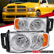 Fit 2002-2005 Dodge Ram 1500 2500 3500 Headlights Headlamps Assembly Left+Right picture