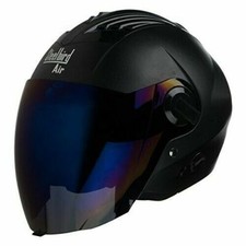 Steelbird Hi-Gn Sba-3 Dashing Black With Iridium Blue Visor Helmet L Size 600MM picture