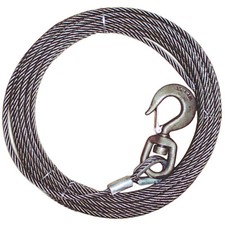 VULCAN Winch Cable - Swivel Hook - Fiber Core - 3/8