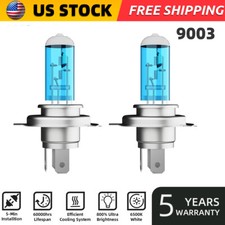 H4/9003 Halogen Headlight Super Bright Bulbs Kit White 6000K High/Low Beam 2PCS picture