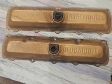 VINTAGE 1973-74 350 455 OLDSMOBILE ORIGINAL SCRIPT VALVE COVERS picture