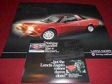 1980 1981 LANCIA ZAGATO BROCHURE / '80 '81 CATALOG unfolds to 17 x 22 POSTER picture
