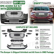 Fit For 2017-2019 GMC Acadia Denali  Front Bumper Cover Assembly Kit Set 13Pcs picture