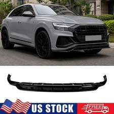 Fits 2019-2023 Audi Q8 S-line SQ8 Front Bumper Splitter Lip Spoiler Glossy Black picture