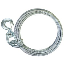 VULCAN Steel Core Winch Cable - Swivel Hook - 3/8