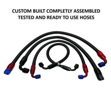 New 4AN Stainless Steel Braided CPE Fuel Hose Oil Fuel Gas Line with Fitting picture