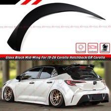 FOR 19-26 TOYOTA COROLLA 5DR HATCHBACK GLOSS BLACK JDM TAILGATE MID SPOILER WING picture