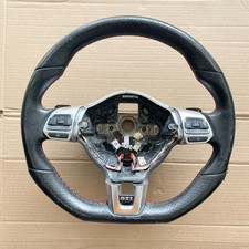 2010-2014 Volkswagen GTI Jetta GLI Steering Wheel Flat Bottom OEM 5K0419091 picture